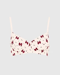 Unlined Balconette Bra Bow to the Queen