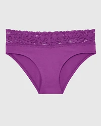 Culotte taille basse en coton à V
