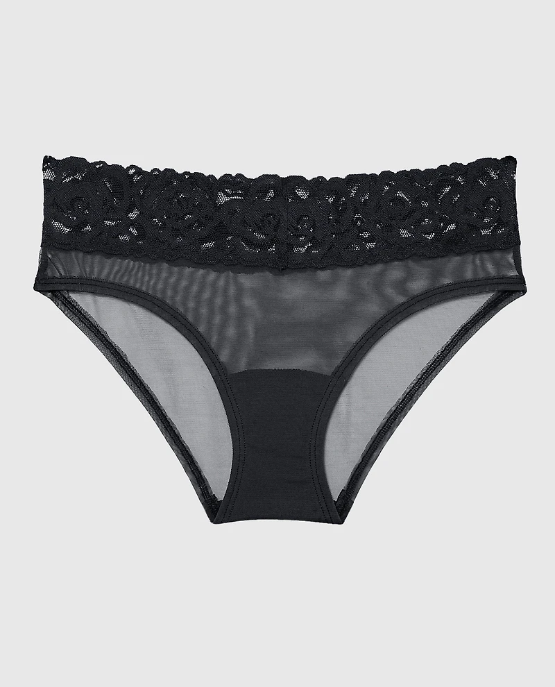 V-Waist Mesh Hipster Panty