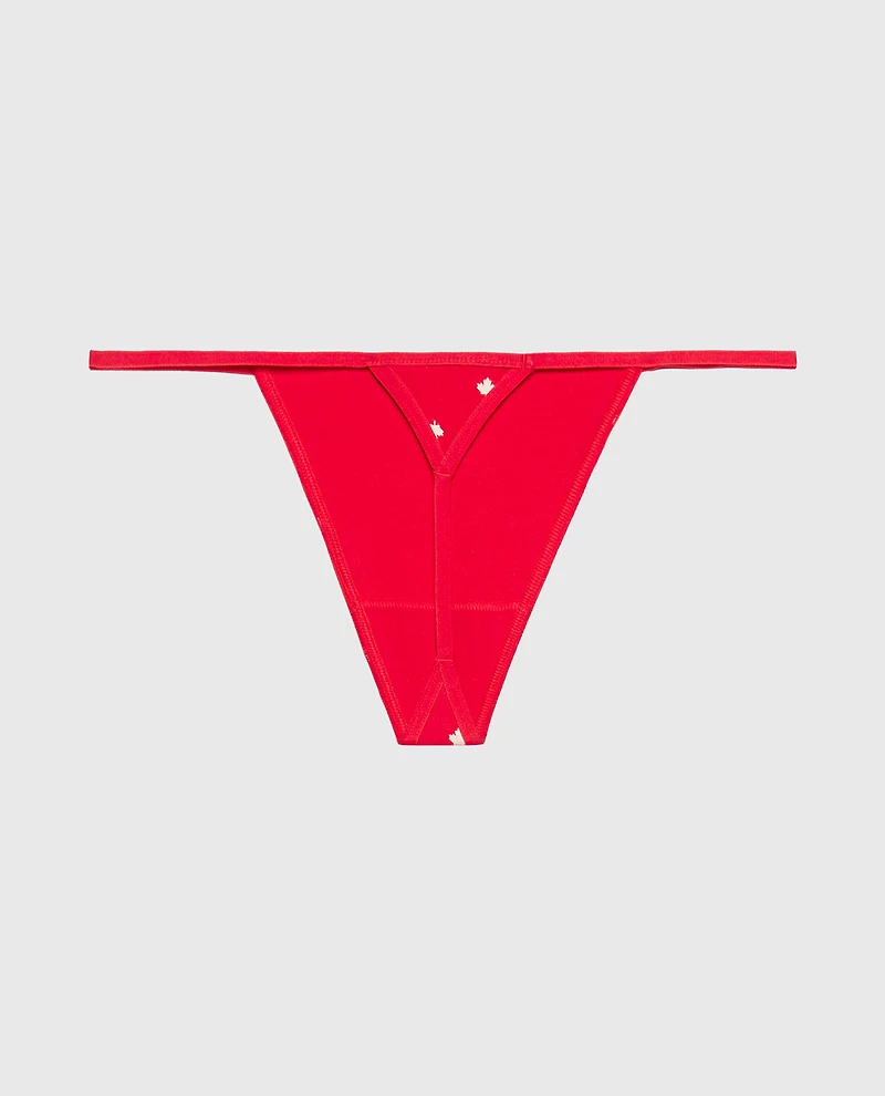Cotton G-String Panty Oh Canada Dot