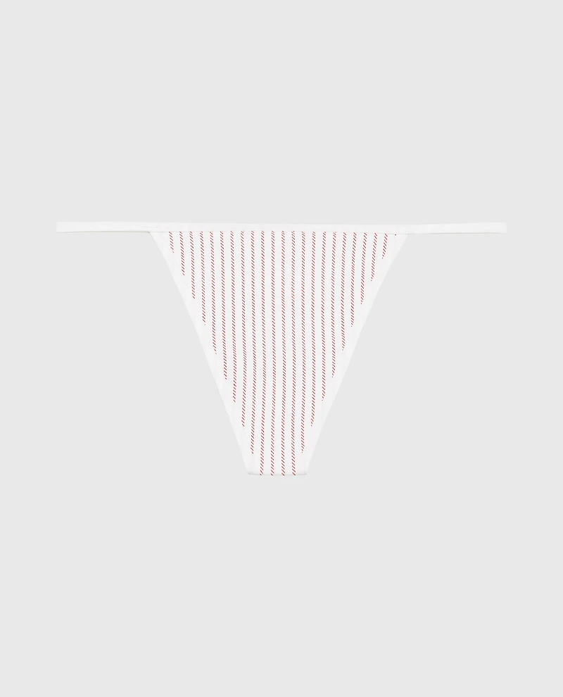 Cotton G-String Panty Canada Stripe