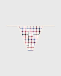 Cotton G-String Panty Jingle Plaid
