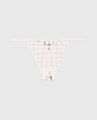 Cotton G-String Panty Jingle Plaid