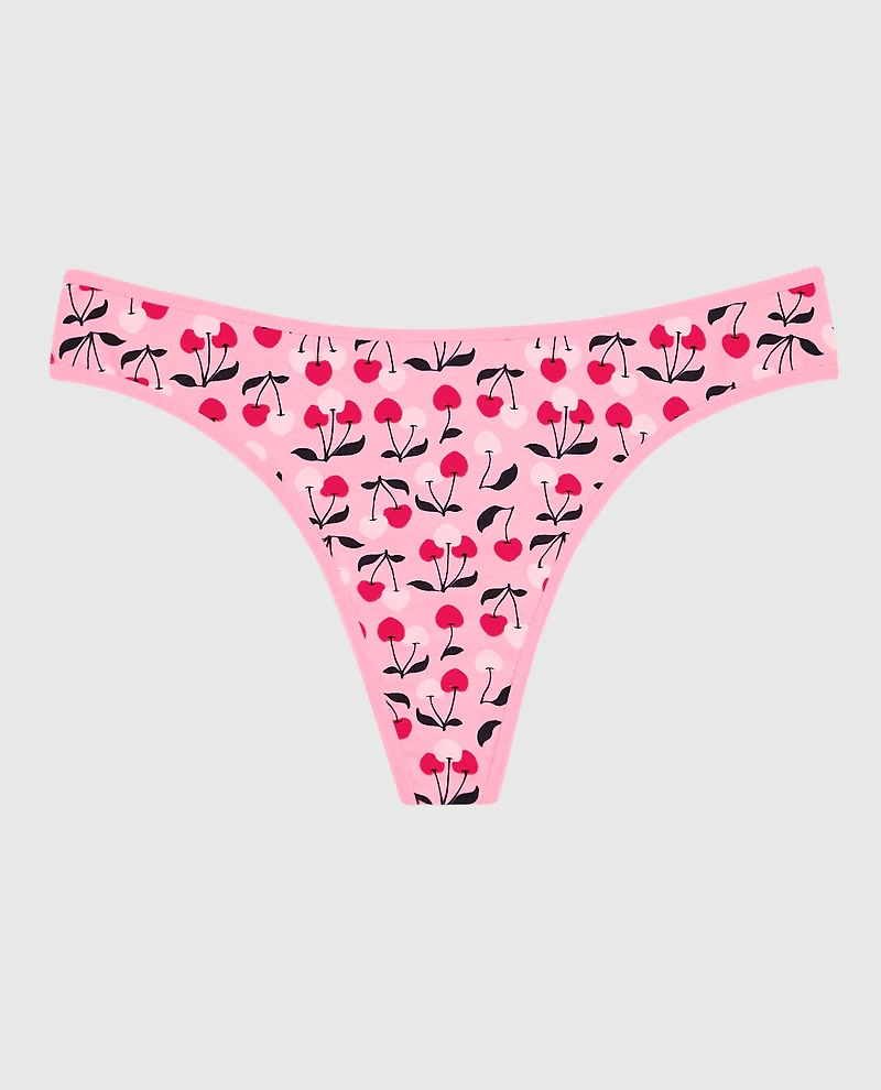 Cotton Thong Panty Cherry On Top