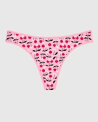 Cotton Thong Panty Cherry On Top