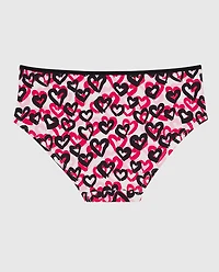 Cotton Hipster Panty in Graffiti Hearts