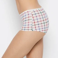 La Senza | Boyshort Panty in Jingle Plaid | Cotton | Jingle Plaid | L