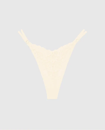 Lace High Leg Thong Panty