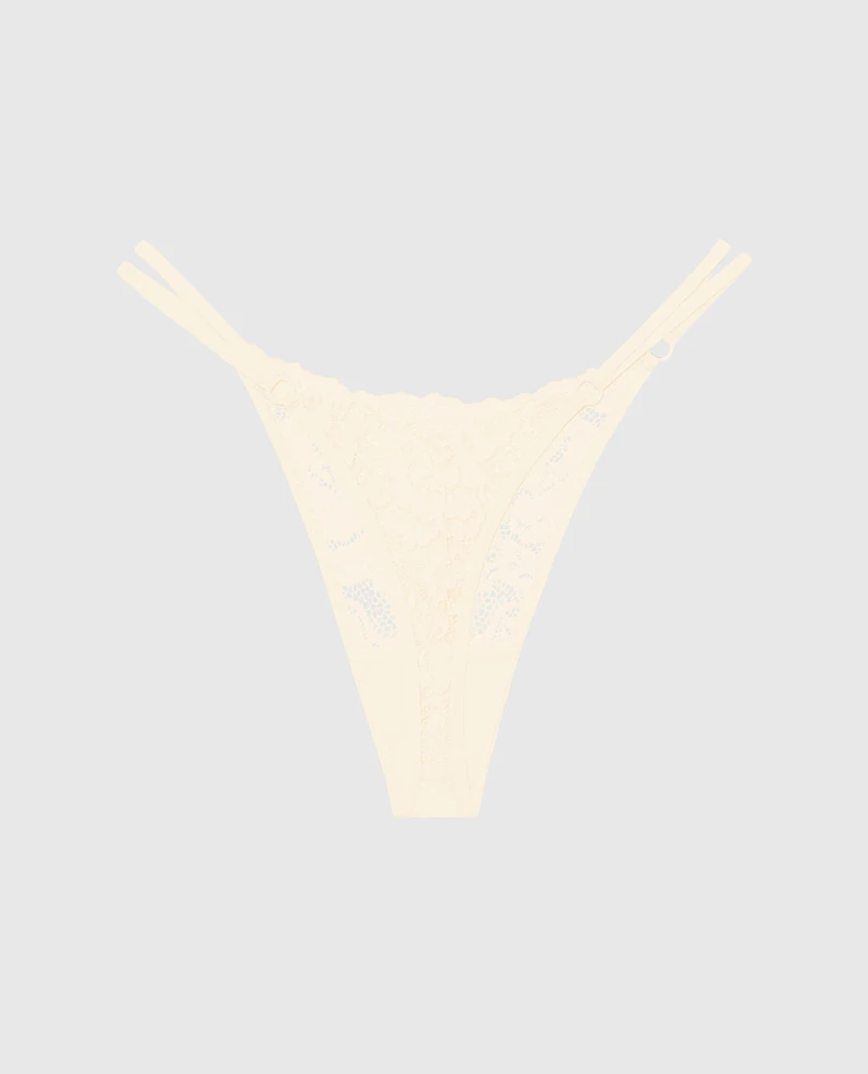 Lace High Leg Thong Panty