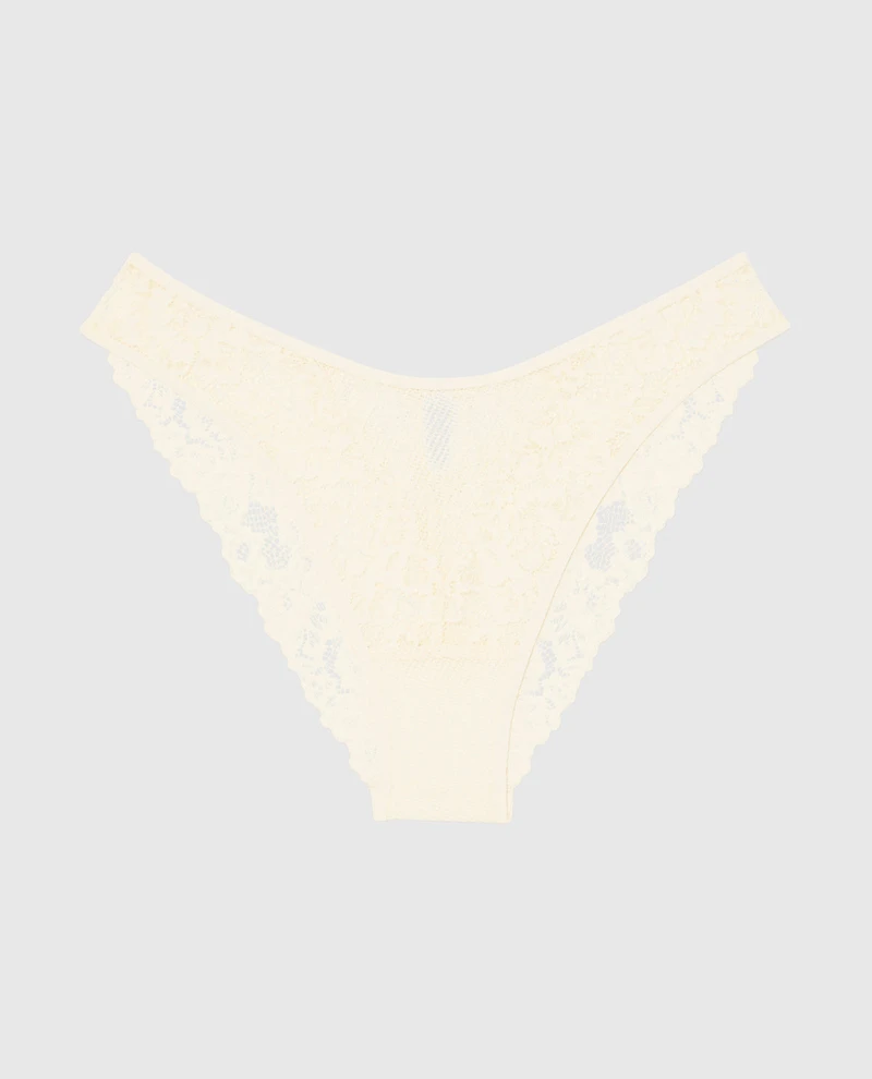 Culotte Cheeky à jambe échancrée en filet