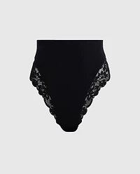 High Waist Smoothing Cheeky Panty Black