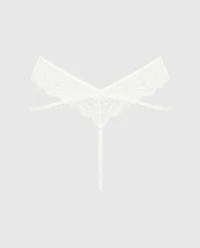 High Leg G-String Panty with Garter Straps