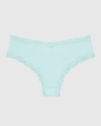 Cheeky Panty with Lace Trim Vista Blue
