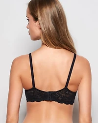 Nursing Bra with Lace Wing Black