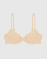 Unlined Demi Bra with Allover Lace