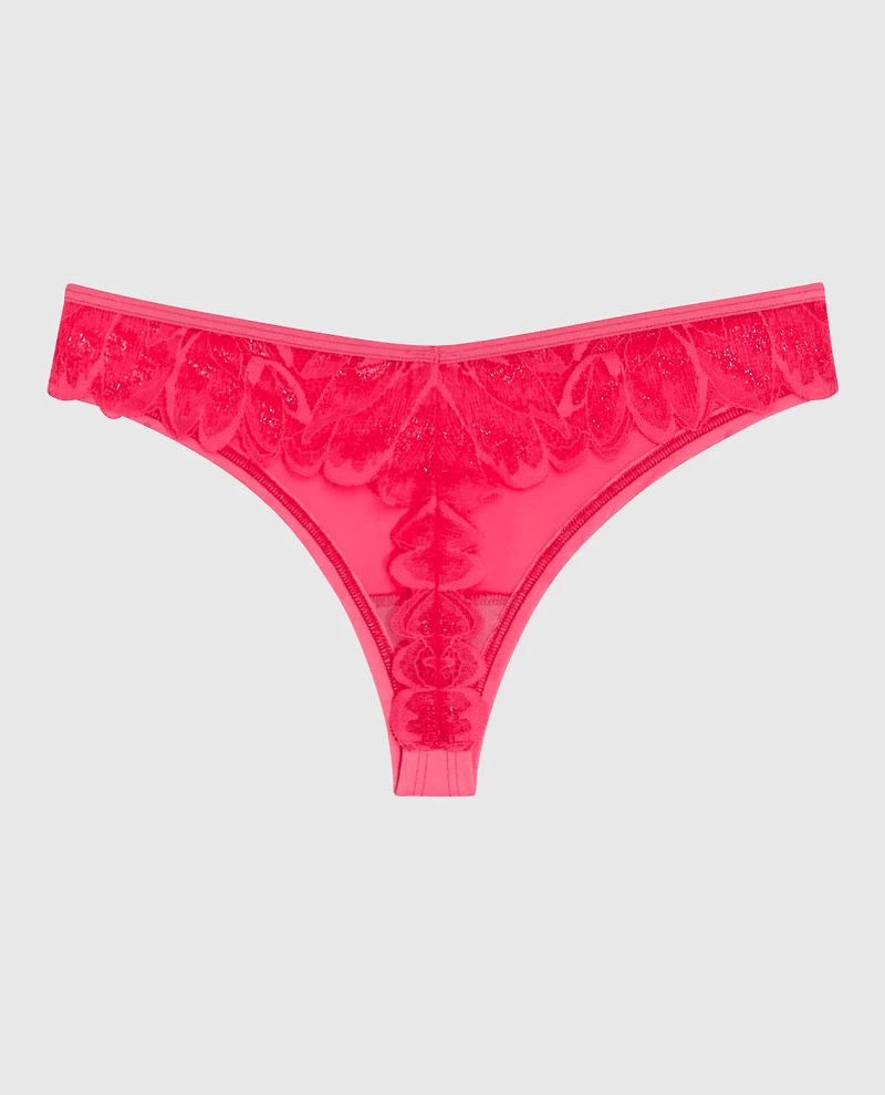 Lace Back Thong Panty