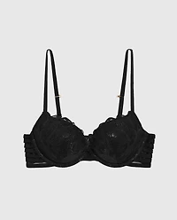 La Senza | Push Up Bra with Gated Wing | Microfiber | Smoulder Black | 36C