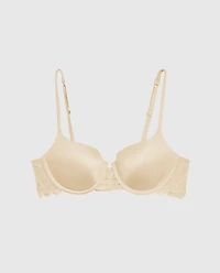 Soutien-gorge balconnet légèrement doublé avec côté en dentelle
