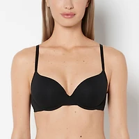 Smooth Lightly Lined Demi Bra Tuxedo Black