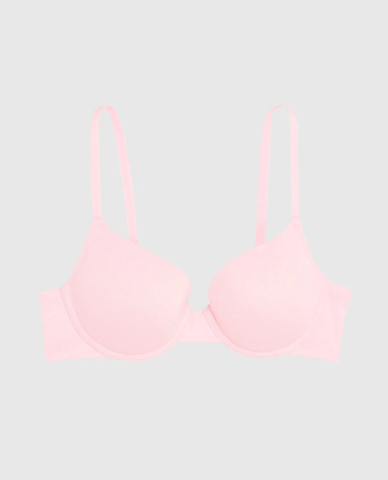 Smooth Lightly Lined Demi Bra Pink-A-Boo