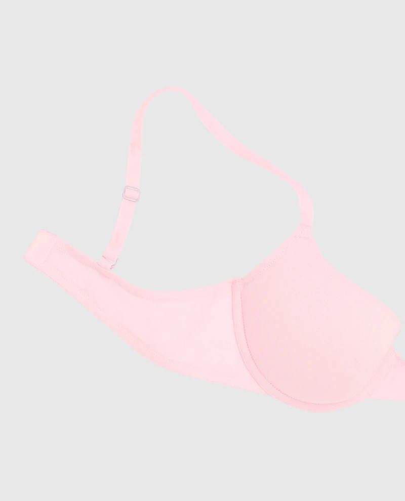 Smooth Lightly Lined Demi Bra Pink-A-Boo