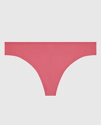 Ribbed Thong Panty Romantic Pink