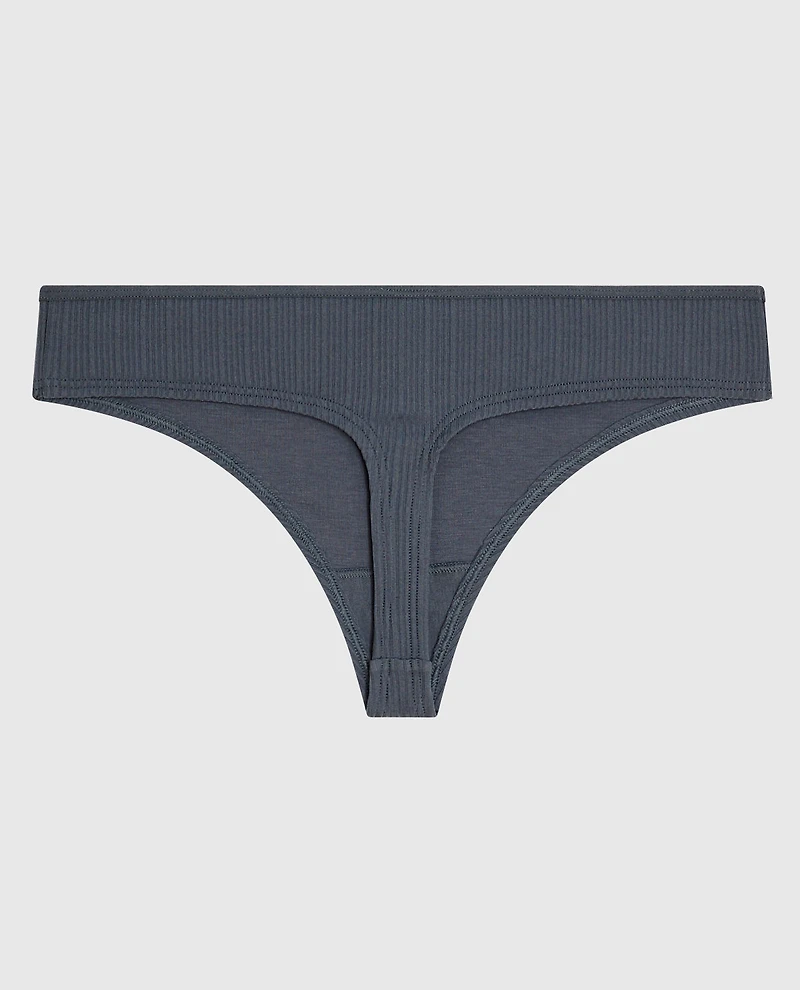 Ribbed Thong Panty Stormy Weather