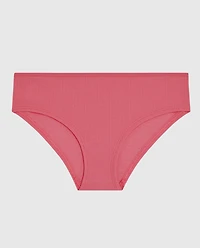 Culotte taille basse côtelée rose romantique