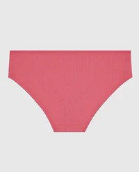Culotte taille basse côtelée rose romantique