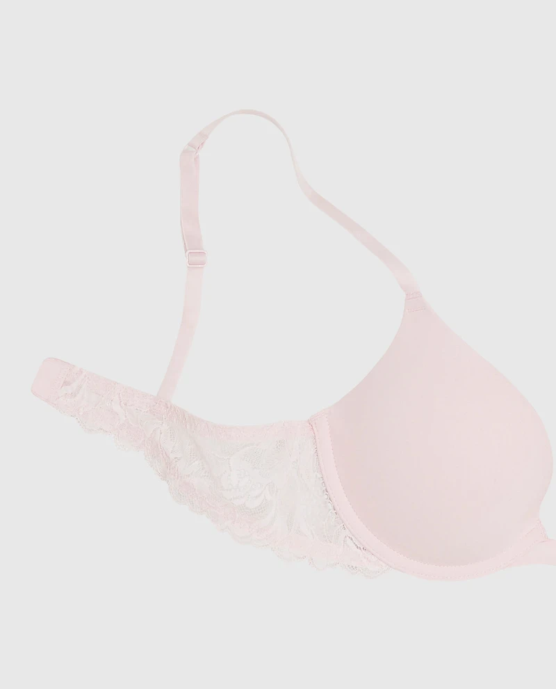 Push Up Bra with Lace Wing Pink-A-Boo