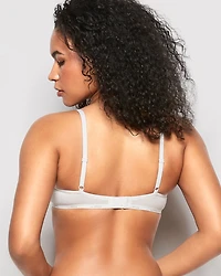 Soutien-gorge demi-buste légèrement doublé à logo ivoire