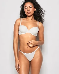 Soutien-gorge demi-buste légèrement doublé à logo ivoire