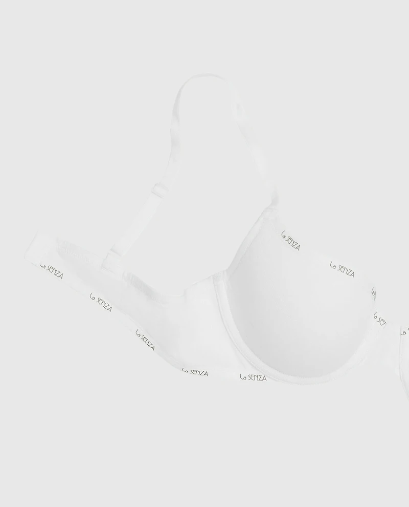 Soutien-gorge demi-buste légèrement doublé à logo ivoire