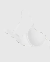 Soutien-gorge demi-buste légèrement doublé à logo ivoire