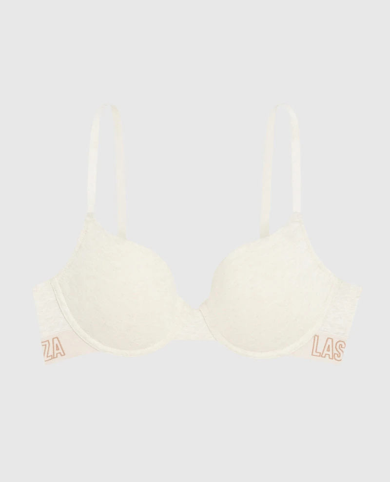 Doux soutien-gorge demi-buste légèrement doublé