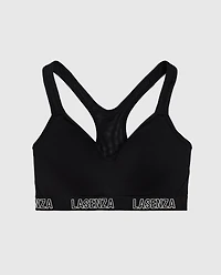 Medium Impact Logo Sports Bra Black