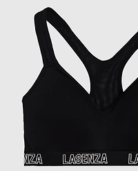 Medium Impact Logo Sports Bra Black