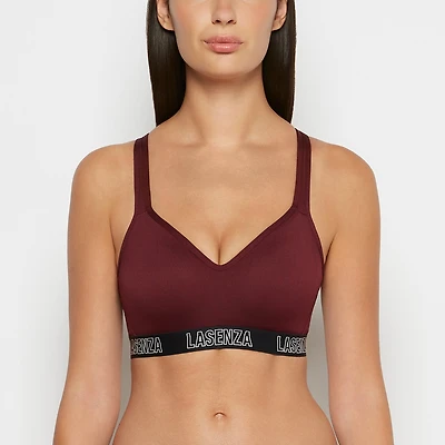 Medium Impact Logo Sports Bra Russian Ruby