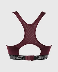 Medium Impact Logo Sports Bra Russian Ruby