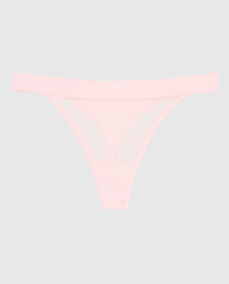 High Leg Medium Rise Thong Panty