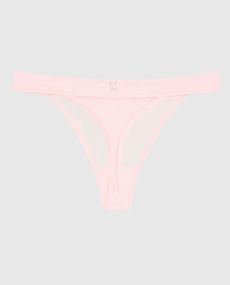 High Leg Medium Rise Thong Panty
