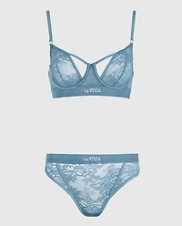 Unlined Balconette Bra with Allover Lace