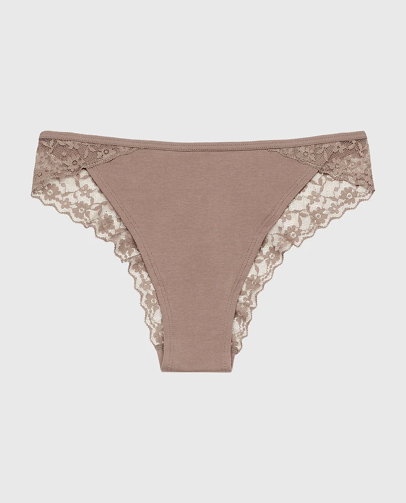 Cheeky Panty With Lace Trim Leafless Tree