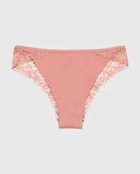 Cheeky Panty With Lace Trim Old Rose