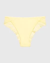 Cheeky Panty With Lace Trim Pale Banana