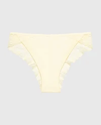 Cheeky Panty With Lace Trim Lemon Icing