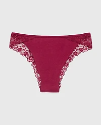 Cheeky Panty With Lace Trim Beaujolais