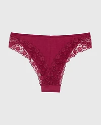 Cheeky Panty With Lace Trim Beaujolais