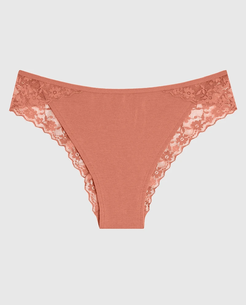 Cheeky Panty with Lace Trim Rosy Blush