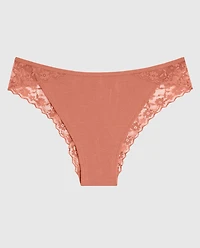 Cheeky Panty with Lace Trim Rosy Blush